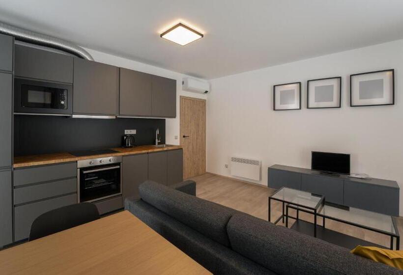 景色の見える一ベッドルームアパートメント, Apartmány Mlýn Herlíkovice