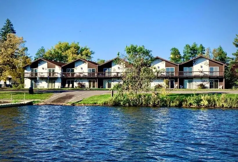 １ベッドルームアパートメント, Bridge Inn Tomahawk  1st Floor, 2 Queen Size Bed, Walkout, River View