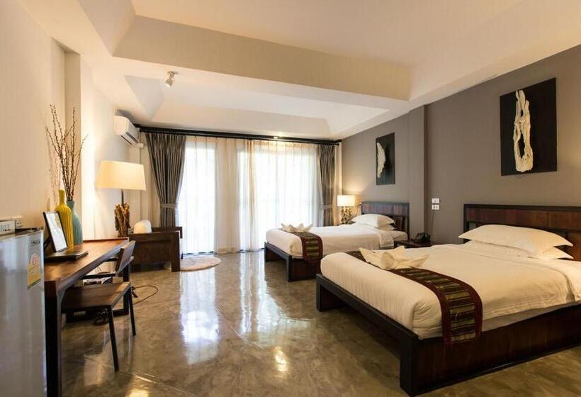 غرفة قياسية مطلّة علي الحديقة, 清迈三诺河畔精品度假酒店