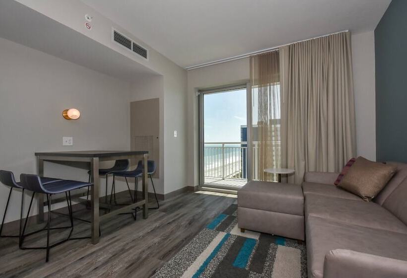 带双人床的标准工作室, Residence Inn By Marriott Myrtle Beach Oceanfront