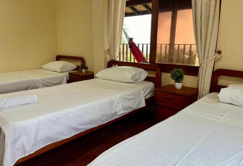 غرفة قياسية رباعية حمام مشترك, Hostal Mirador Tayrona