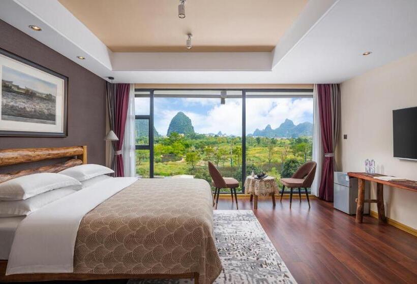 クイーンベッドのデラックスルーム, Guilin Village Creek Inn  Free Shuttle Bus To Train Railway Station Over 3 Nights One Way