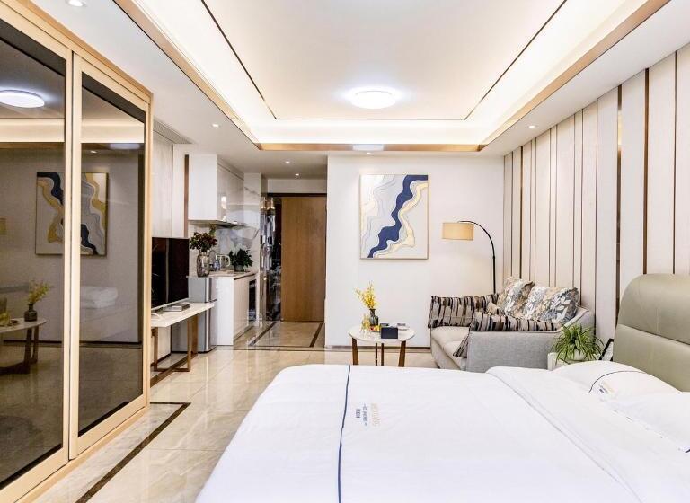 اتاق استاندارد با چشم‌انداز شهر, Shengang Executive Apartment   Baoan International Airport Bihaiwan Subway Station