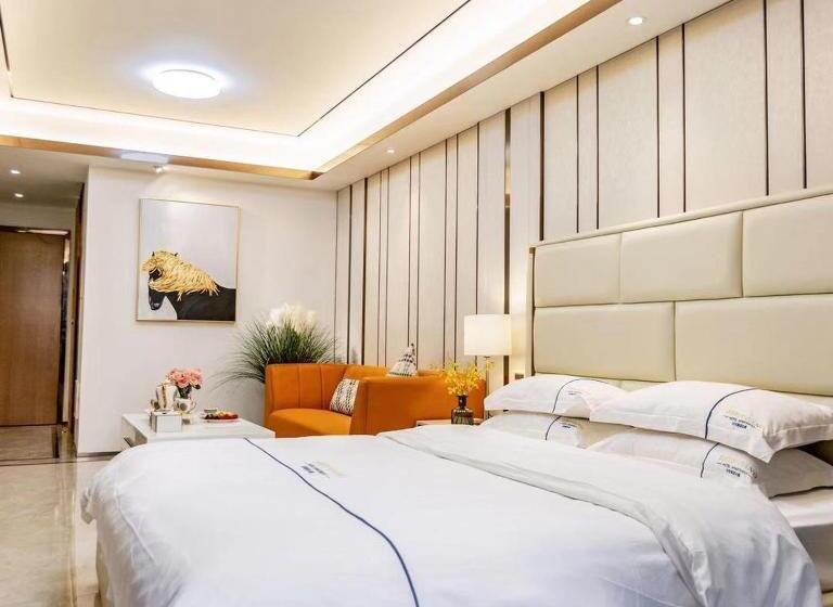 古典房间, Shengang Executive Apartment   Baoan International Airport Bihaiwan Subway Station