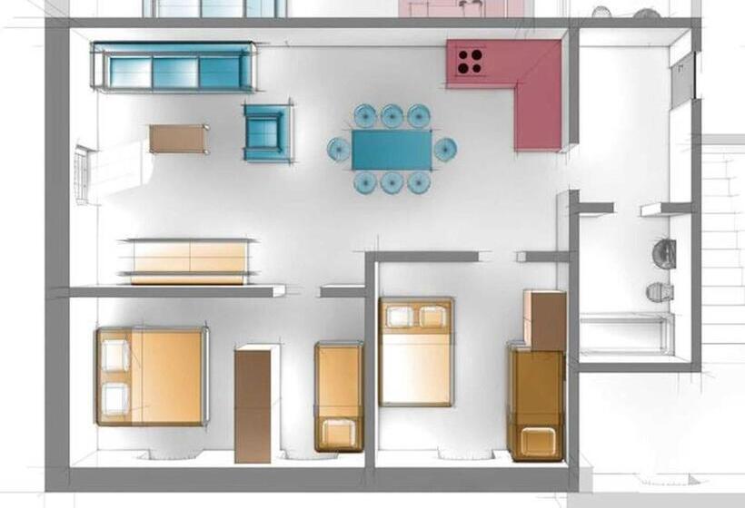 침실 2개 아파트, Ferien Am Schloss Duckwitz