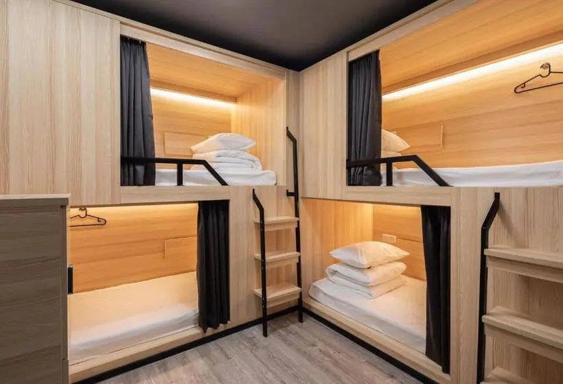تختخواب در اتاق مشترک, Changsha Desti Youth Park Hostel Wuyi Square 24h Reception&cafe& Bar& Luggage Storage& Large Public