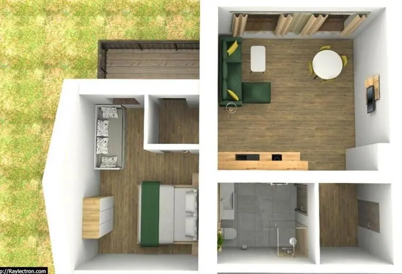 バルコニー付き１ベッドルームアパートメント, Apartmány Lipno Hory