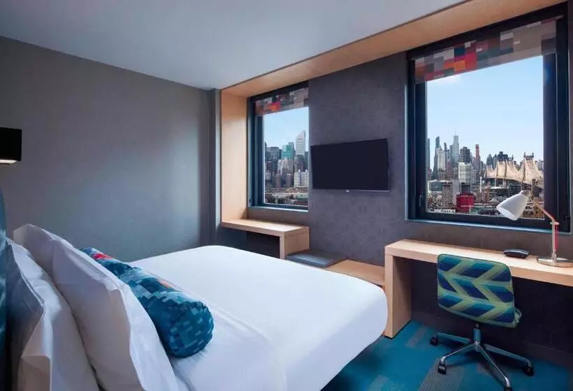 身障者適用キングサイズベッドルーム, Aloft Long Island Citymanhattan View