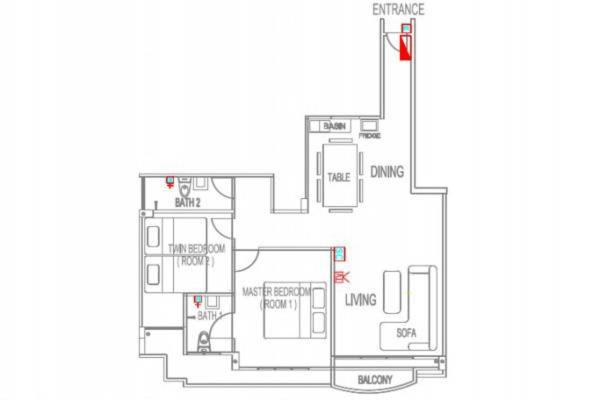شقة غرفتين, Sumai Hotel Apartment