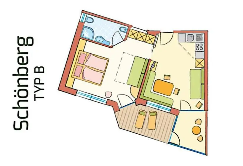 １ベッドルームのスーペリアアパートメント, Appartement Hotel Erlhof Deluxe