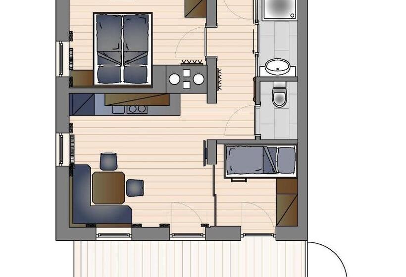 Apartamento 1 Dormitório com Sacada, Das Grünholz Apart