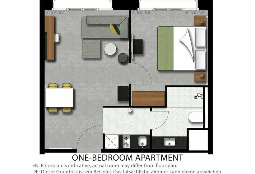 Huoneisto 1 Makuuhuone, Adina Apartment Hotel Frankfurt Westend