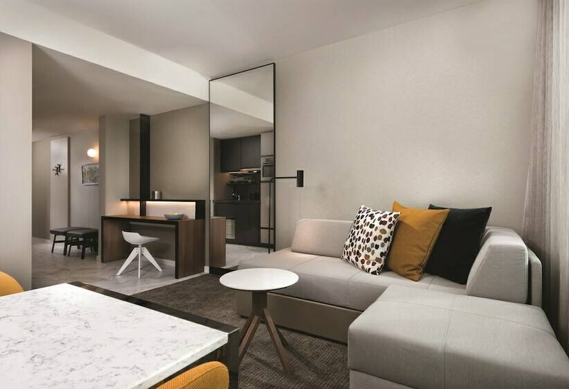 발코니가 있는 1 베드룸 프리미엄 아파트, Adina Apartment Hotel Frankfurt Westend