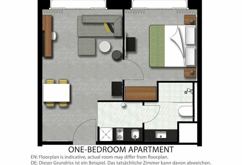 발코니가 있는 1 베드룸 프리미엄 아파트, Adina Apartment Hotel Frankfurt Westend