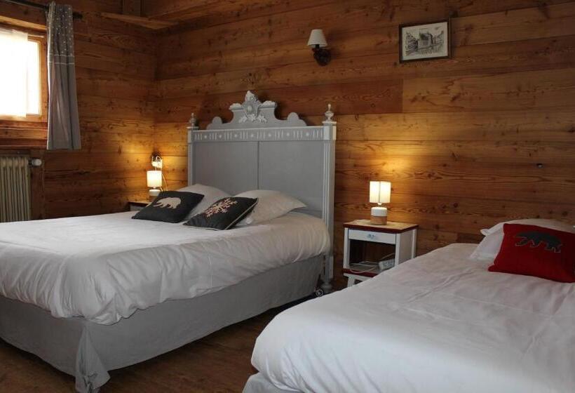 اتاق استاندارد سه تخته با چشمانداز باغ, Hôtel Restaurant U Fredy