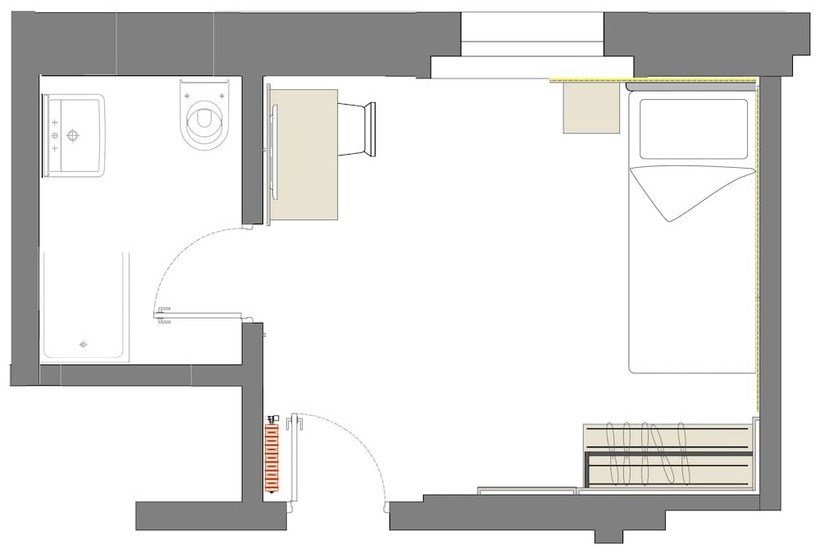 חדר אקונומי יחיד, Garni Hotel Ritterhof