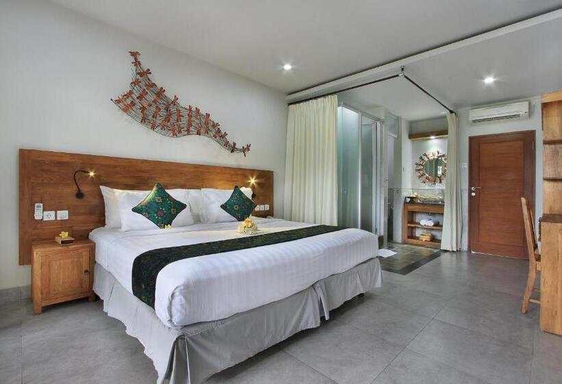 חדר דחוקס עם מיטת קינג, Belvilla Serene Hideaway Resort Monkey Forest