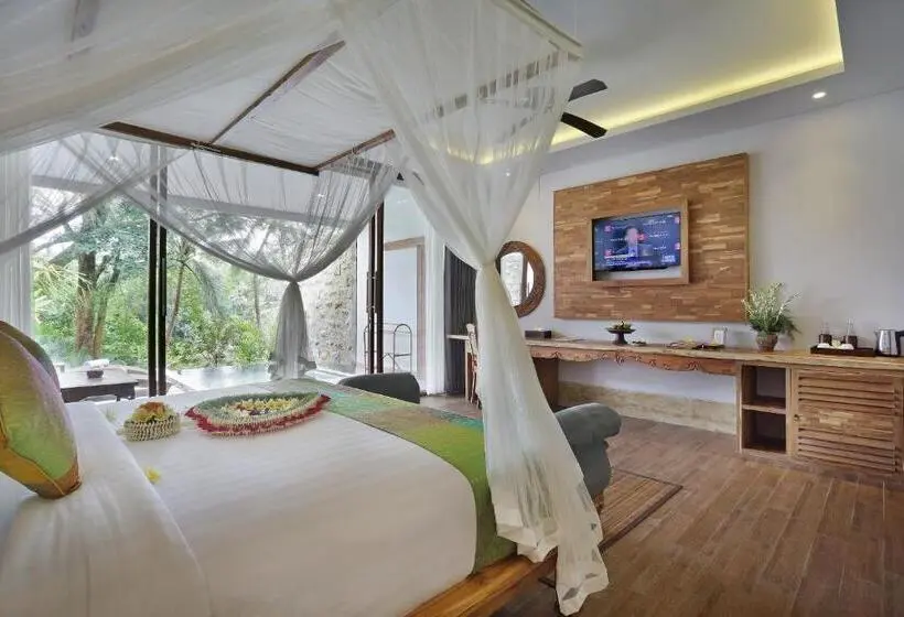 Villa 1 Makuuhuone, Belvilla Serene Hideaway Resort Monkey Forest