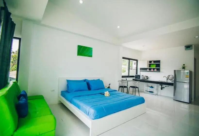 バルコニー付き１ベッドルームアパートメント, Villa Lunasole Samui