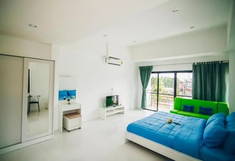 バルコニー付き１ベッドルームアパートメント, Villa Lunasole Samui