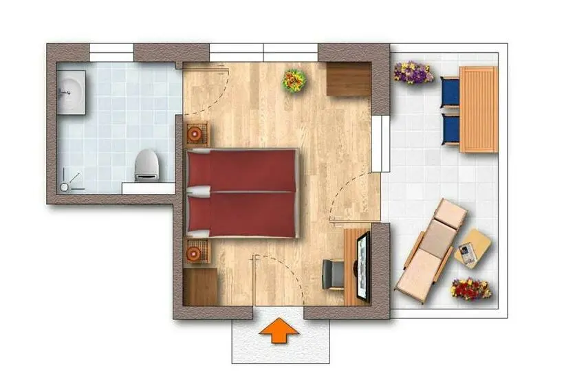 Standard-huone Parveke, Aktivhotel Tuxerhof