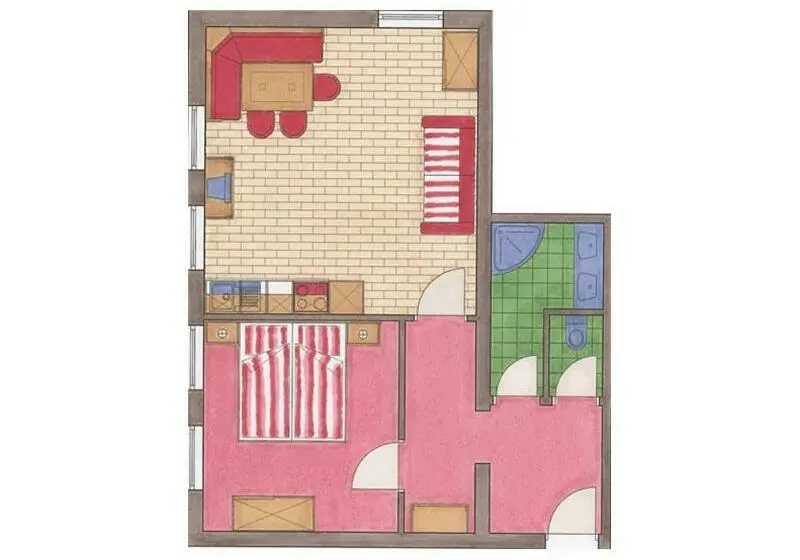 Huoneisto 1 Makuuhuone, & Appartement Auerhahn