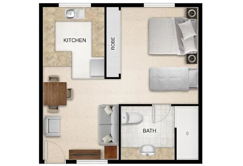 １ベッドルームアパートメント, Haven Waters Motel & Apartments