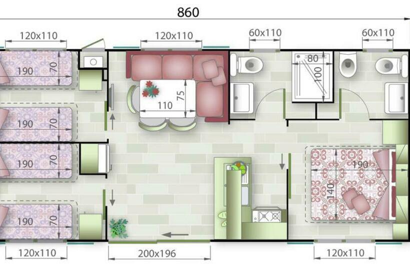 בית נייד, Camping Atlanta & Mediterraneo Family Village