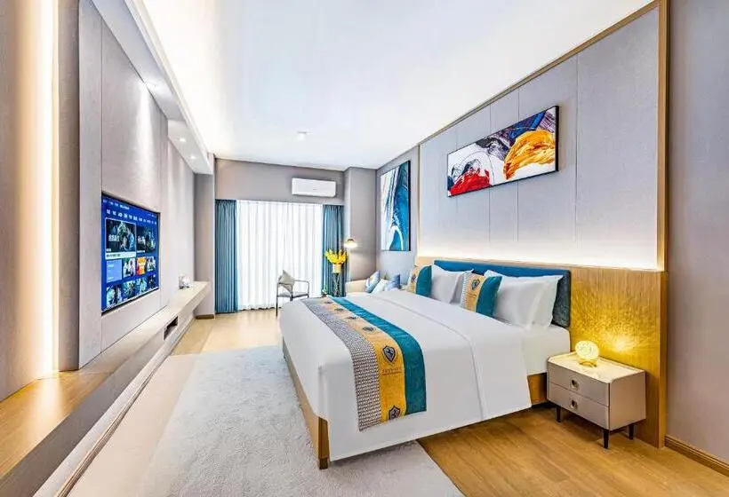 キングサイズベッドのデラックスルーム, Qinman Hotel   Gongbei Port Fuhuari Branch