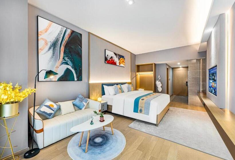 Quarto Deluxe Cama King, Qinman Hotel   Gongbei Port Fuhuari Branch