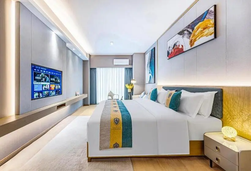 キングサイズベッドのデラックスルーム, Qinman Hotel   Gongbei Port Fuhuari Branch