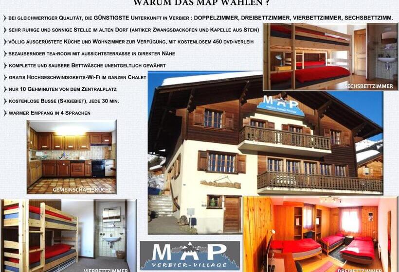 غرفة قياسية رباعية, Map Verbier Village