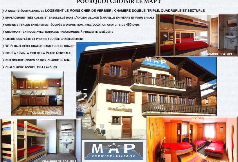 غرفة قياسية رباعية, Map Verbier Village