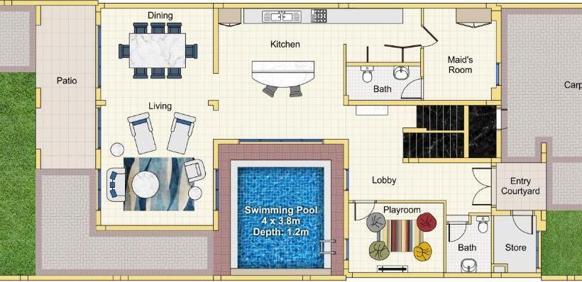 ویلای 3 خوابه با استخر, Jannah Hotel Apartments & Villas