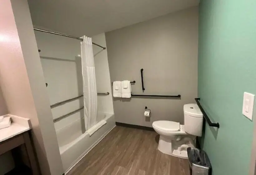 身障者適用クイーンサイズベッドルーム, Echo Suites Extended Stay By Wyndham Spartanburg