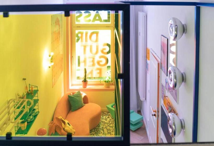 اتاق لوکس, Retropop Design Apartment , Designerzimmer Für Je 2 Personen, Top Lage, Wifi