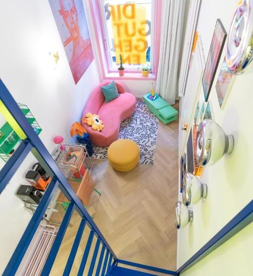 اتاق لوکس, Retropop Design Apartment , Designerzimmer Für Je 2 Personen, Top Lage, Wifi