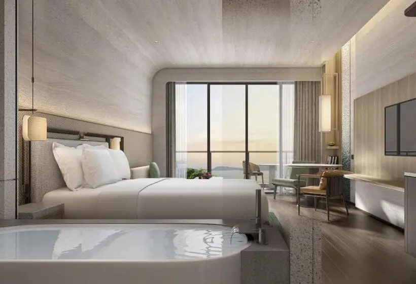 اتاق لوکس با تخت بزرگ, Zhuhai Dong Ao Island Marriott Resort And Spa