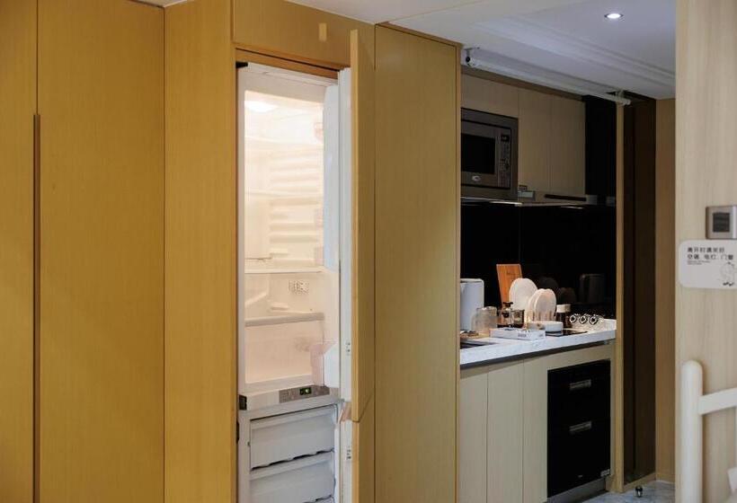 דירה בת חדר שינה 1 עם מרפסת, K Hotel Guangzhou