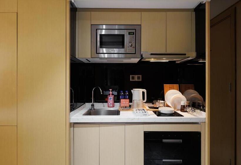 דירה בת חדר שינה 1 עם מרפסת, K Hotel Guangzhou