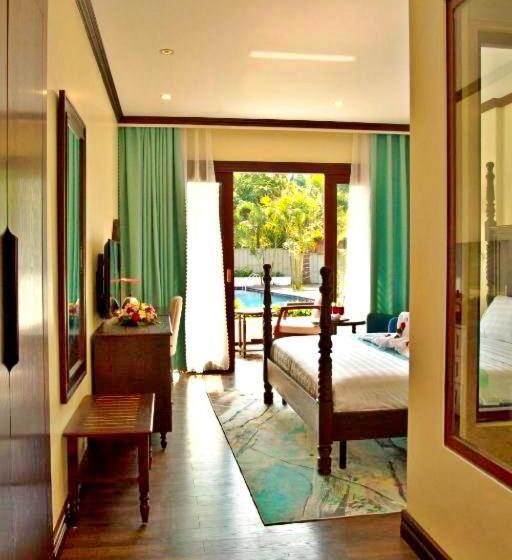 디럭스 스위트 킹 침대, Sunrise Hotel Luang Prabang Mekongriver