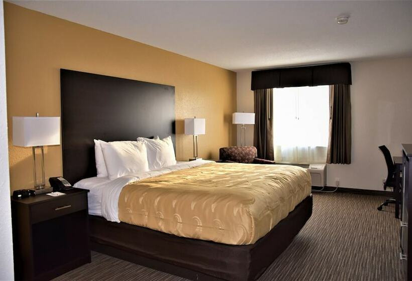 מיטת קינג בסוויטה, Quality Inn & Suites Metropolis I24