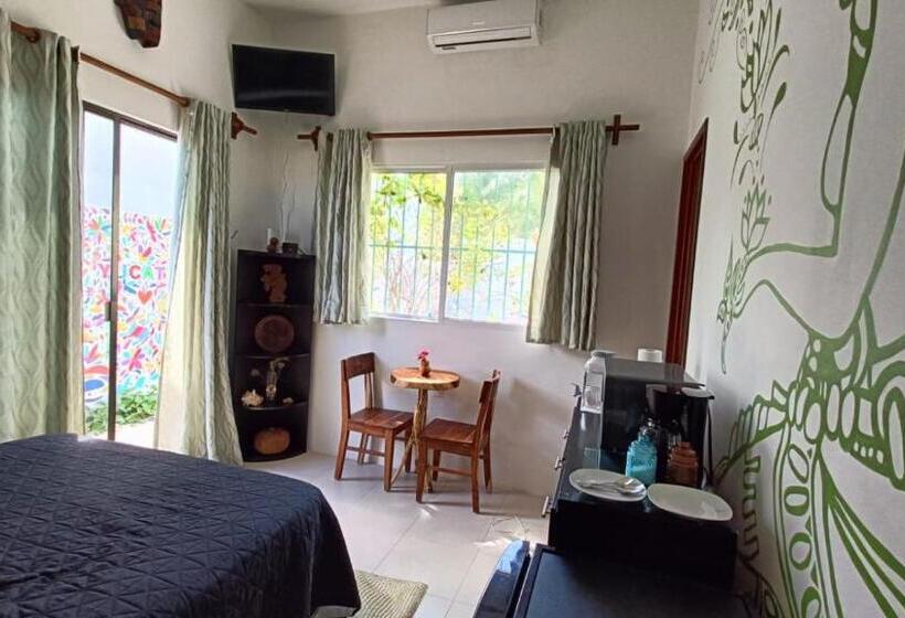 带花园景观的标准工作室, Casa Sirena Chelem