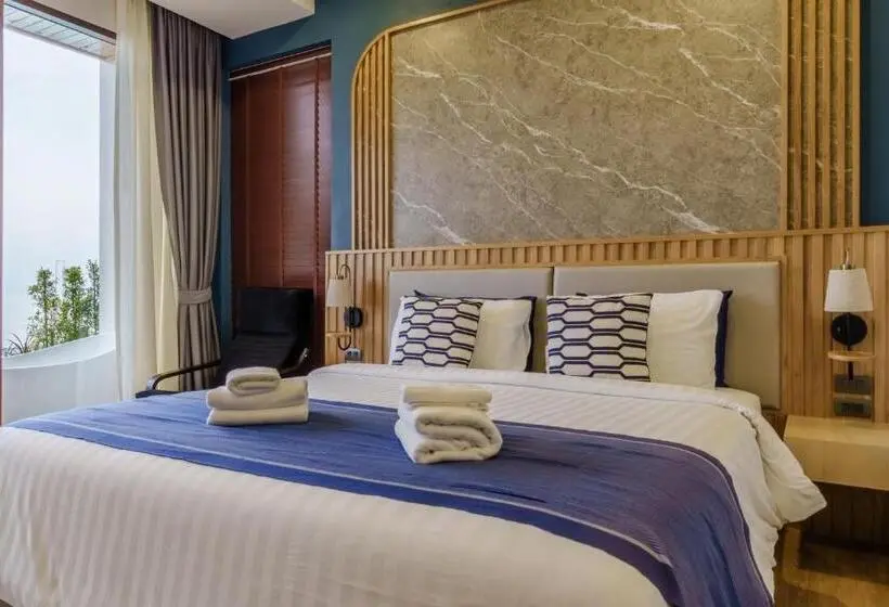 オーシャンビューデラックスルームバルコニー付き, เดอะซีน คาบาน่า บีช รีสอร์ท ขนอม The Scene Cabana Beach Resort Khanom