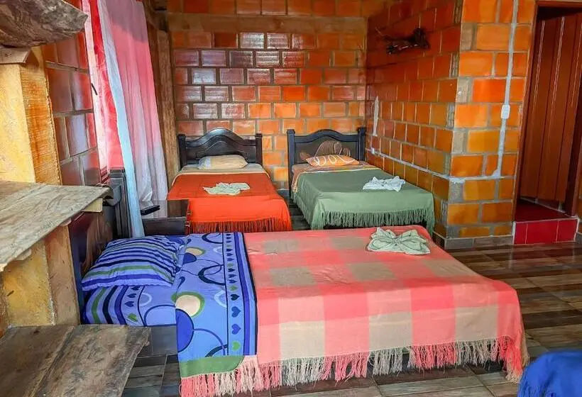 庭の見えるスタンダードトリプルルーム, Cabañas Y Glamping Colinas De San Diego