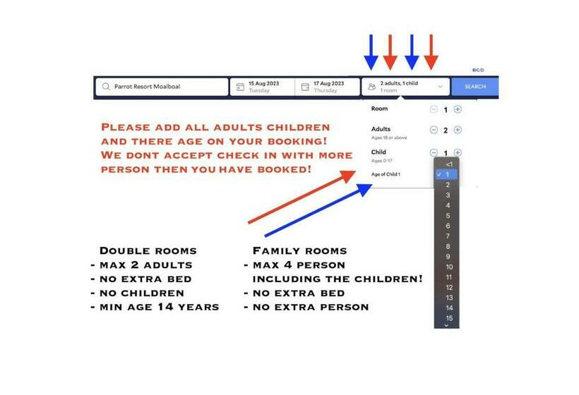 اتاق استاندارد, Parrot Resort Moalboal