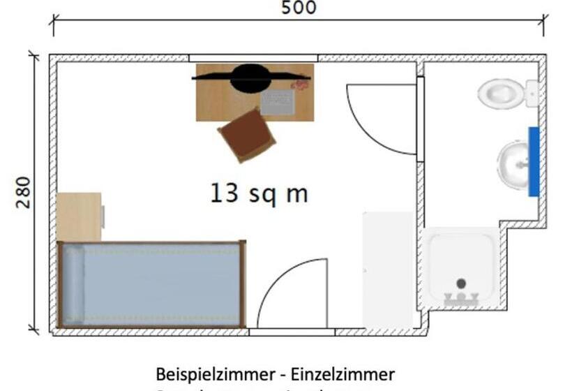 스탠다드 싱글 룸, Zur Loreley   Garni
