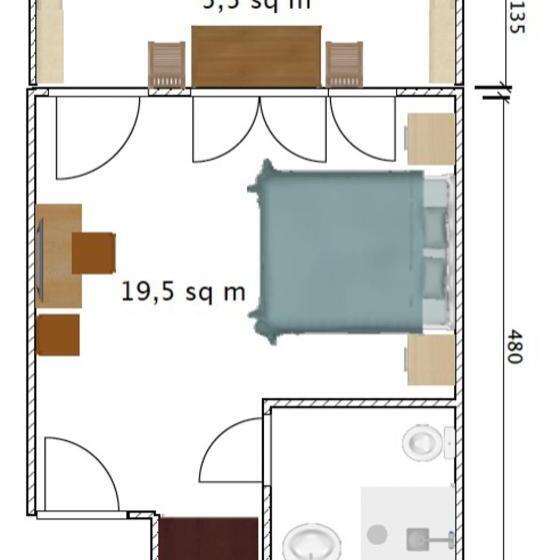 스탠다드 발코니 룸, Zur Loreley   Garni