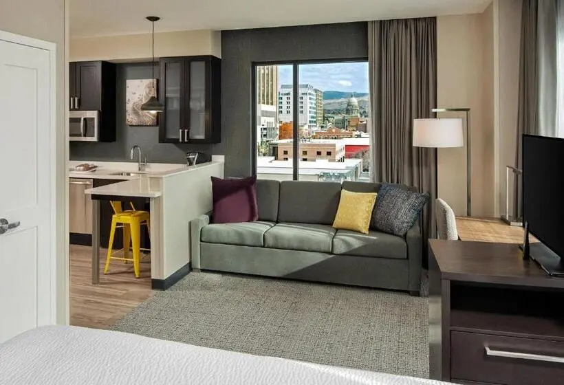 キングサイドベッドのスタンダードワンルーム, Residence Inn By Marriott Boise Downtown City Center