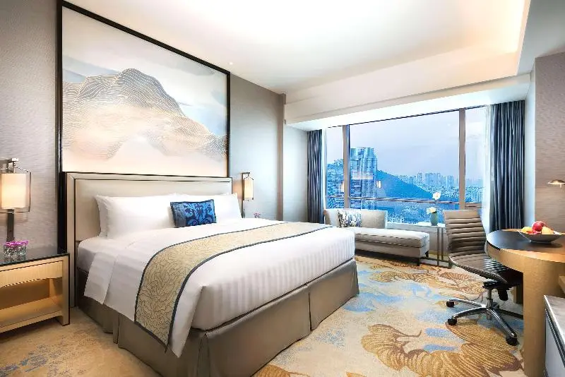 キングサイズベッドのデラックスルーム, Shangri La Xiamen